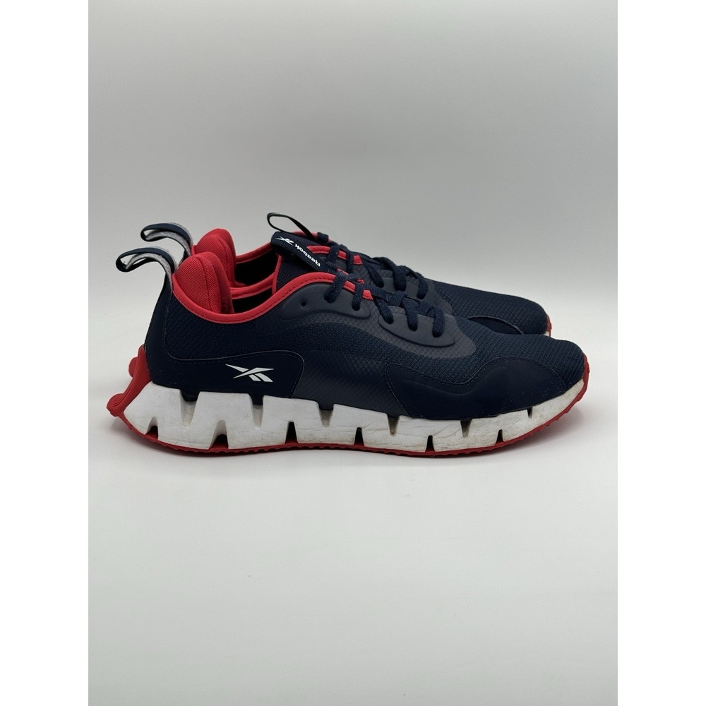 Reebok Zig Dynamica Men 11 Running Shoe Navy/Red Crossfit Training Sneaker